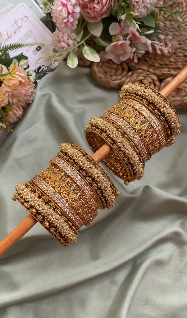 Bridal Temple Bangles Combo